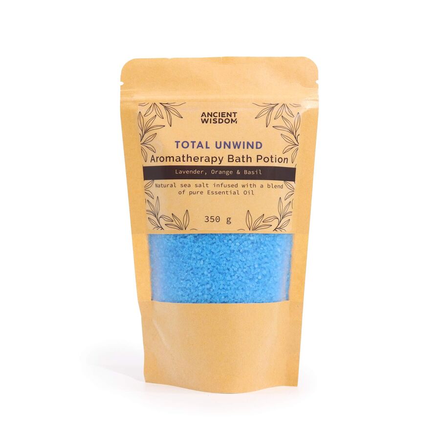 Aromatherapy Bath Potion in Kraft Bag 350g: Total Unwind