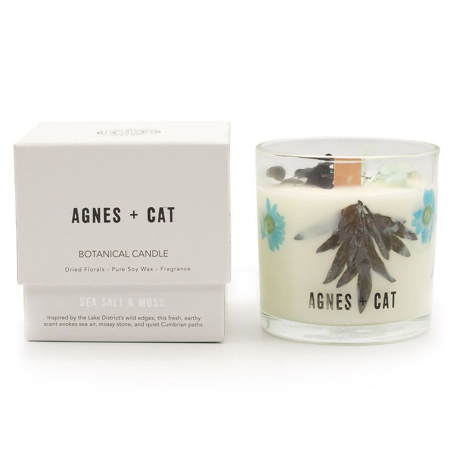 Agnes + Cat Botanical Soy Wax Candle: Seasalt & Moss