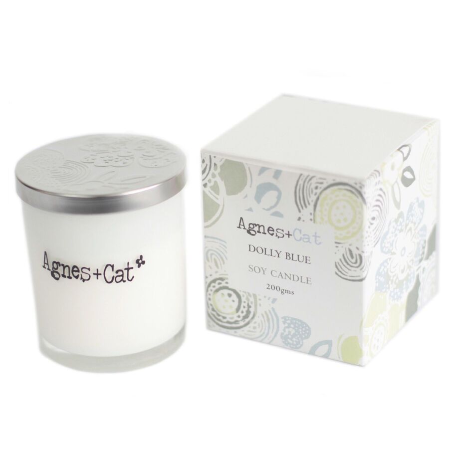 Agnes + Cat Votive Candle: Dolly Blue