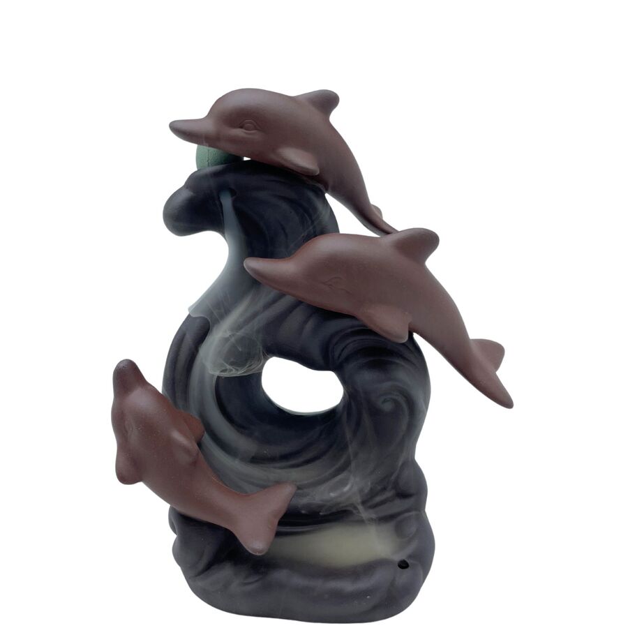 Backflow Incense Burner: Dolphin Wave, photo 2