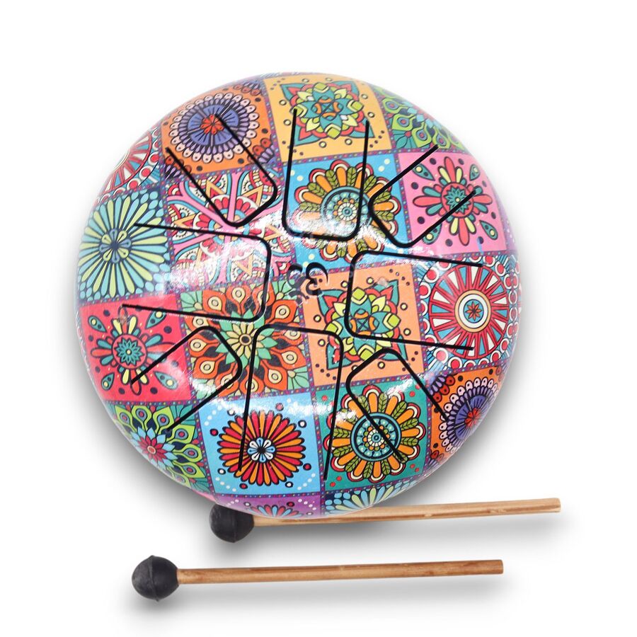 Med Hapi Drum Multi Coloured: 17x13cm